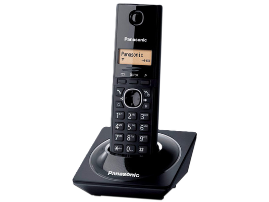 Telefono Panasonic Kx-tg1711meb Inalambrico Pantalla Lcd 1.4 En Color Ambar 50 Numeros Identificador De Llamadas 50 Numeros En Directorio Localizador De Auricular Negro