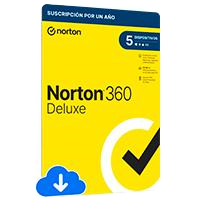 Esd Norton 360 Deluxe / Total Security/ 5 Dispositivos/ 1 AÑo/ Descarga Digital