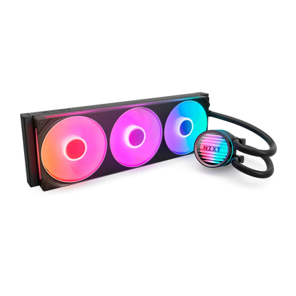 Disipador De Enfriamiento Liquido Nzxt Kraken Core 360mm Aio Rgb Cap Rgb Core Fan Black