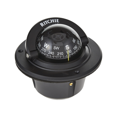 Brújula serie Explorer en color negro, con iluminación nocturna color verde.