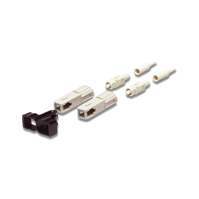 Conector De Fibra Óptica Sc Duplex, Epoxico, Fibra Recubierta, Multimodo, Botas Color Negro Y Beige (no Pre-pulido)