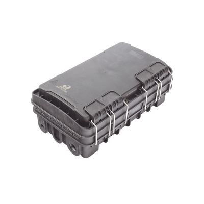 Caja De Distribución De Fibra Óptica Para 24 Empalmes, Con 8 Acopladores Sc/apc Simplex, Exterior Ip65, Color Negro