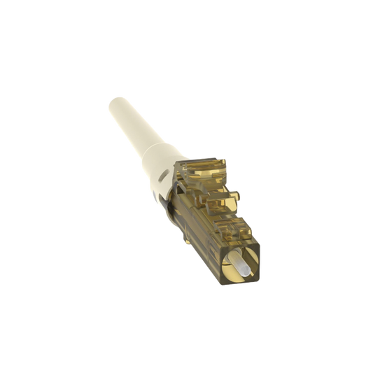 Conector de Fibra Óptica LC Simplex OptiCam, Multimodo 62/125 OM1, Pre-pulido, Color Marfil