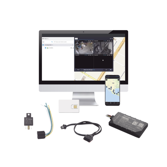 Kit Rastreador Vehicular 4G LTE CAT 1 y 2G/Bluetooth/Anualidad de SIM600MB1Y /Anualidad de EPCOMGPSCODE/ Relevador/boton SOS