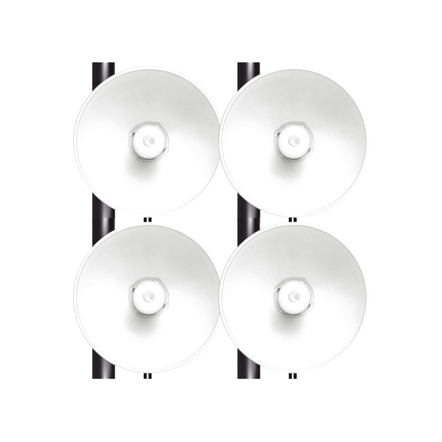 Kit de 4 radios FORCE4625 de alto Desempeño / Wi-Fi 6E / Hasta 1 Gbps / 5925 - 7125 MHz / Antena Integrada 25 dBi