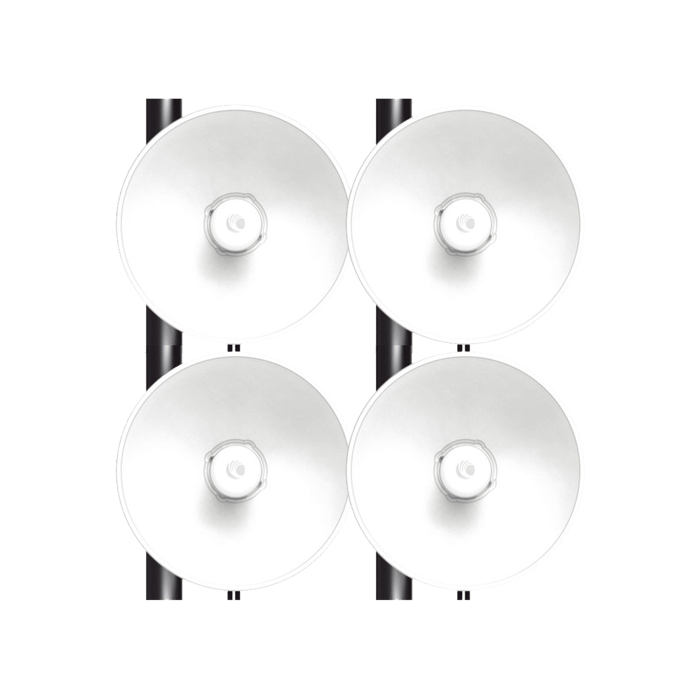 Kit de 4 radios FORCE4625 de alto Desempeño / Wi-Fi 6E / Hasta 1 Gbps / 5925 - 7125 MHz / Antena Integrada 25 dBi