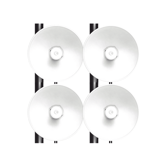Kit de 4 radios FORCE4625 de alto Desempeño / Wi-Fi 6E / Hasta 1 Gbps / 5925 - 7125 MHz / Antena Integrada 25 dBi