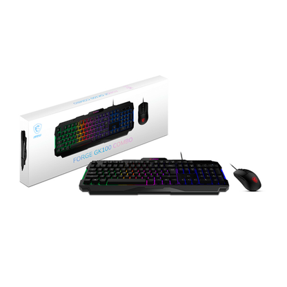 Kit De Teclado Y Mouse Forge Gk100 Rgb Usb 2.0 EspaÑol