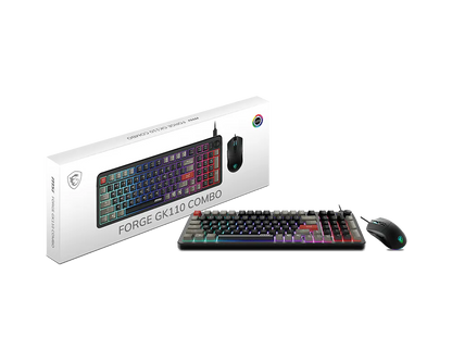 Kit De Teclado Y Mouse Forge Gk110 Combo Us / Rgb Usb 2.0
