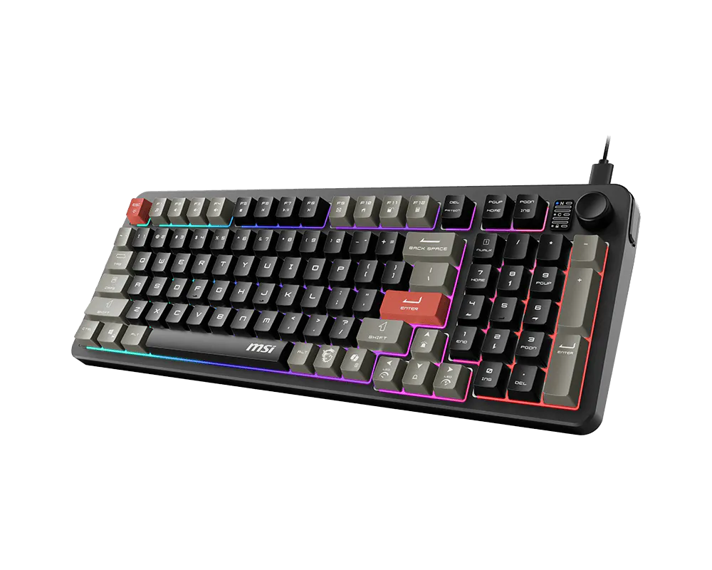 Teclado AlÁmbrico Msi Forge Gk110 Us / Usb 2.0 / Rgb
