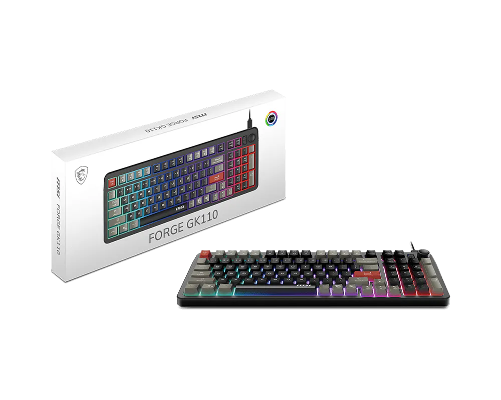 Teclado AlÁmbrico Msi Forge Gk110 Us / Usb 2.0 / Rgb
