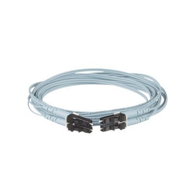Jumper De Fibra Optica Multimodo 50/125 Om3, Lc-lc Duplex, Ofnr (riser), Color Aqua, 7 Metros (22.97 Pies)
