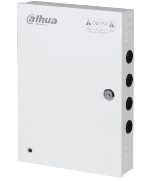 Fuente De Poder/ Dahua/ Dh-pfm342-9ch/ De12 Vcc 10 Amper/ Con Distribuidor Para 9 Camaras/ Indicadores Led Por Canal/ Voltaje De Entrada De 90 Vca-264v/ Fusibles Intercambiables/ Gabinete Metalico Co