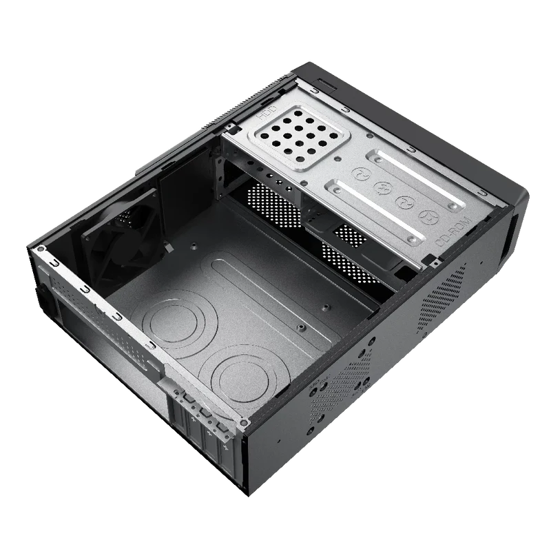 Gabinete Acteck Bern Gs460 / Micro Torre Slim / Micro Atx, Mini Itx / Fuente Sfx 500 W / Full Metal / Lector De Tarjetas / Tornillos De Mano / 3 AÑos De Garantia / Negro / Gapc-301