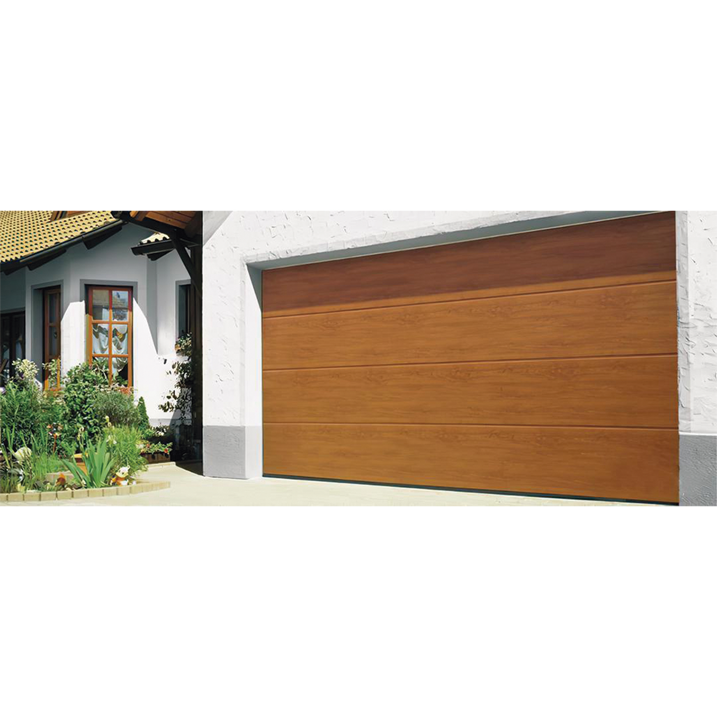 Puerta De Garage D/ Alta Calidad / 20x8 Pies / Aislada / Estilo Americana / Imitacion Madera / Golden Oak / Linea Central .