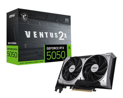 Tarjeta De Video Msi Rtx 5050 8g Ventus 2x Oc Pcie 4 X 8/8gb/gddr6/estandar/2hdmi/1xdp/dl-dvi-d X 1gama Media /gamer
