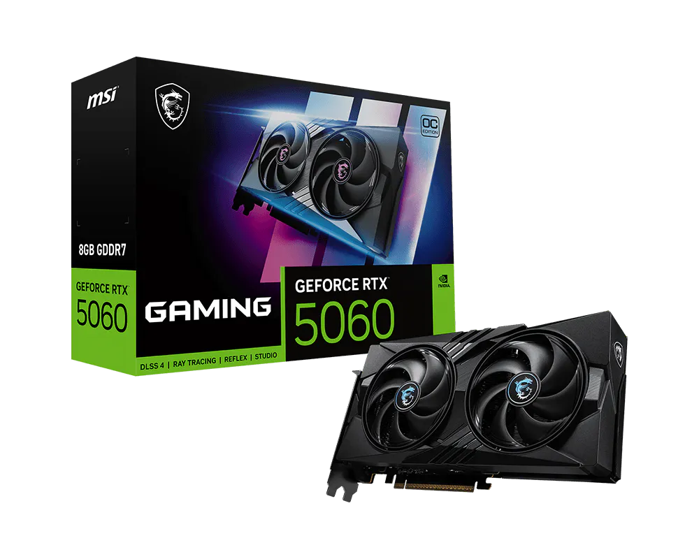 Tarjeta De Video Msi Gefiorcertx 5060 8g Gaming Oc Pcie4 X 8/8gb/gddr6/estandar/1hdmi/1xdp/dl-dvi-d X 1gama Media /gamer