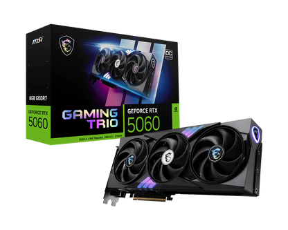 Tarjeta De Video Msi Rtx 5060 8g Gaming Trio Oc Pcie 4 X 8/8gb/gddr6/estandar/2hdmi/1xdp/dl-dvi-d X 1gama Media /gamer