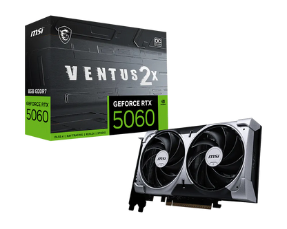 Tarjeta De Video Msi Gefiorce Rtx 5060 8g Ventus 2x Oc White Pcie4 X 8/8gb/gddr6/estandar/1hdmi/1xdp/dl-dvi-d X 1gama Media /gamer