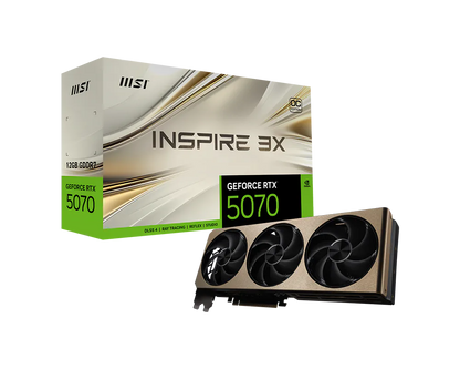 Tarjeta De Video Msi Rtx 5070 12g Inspire 3x Oc Pcie 4 X 8/12gb/gddr6/estandar/2hdmi/1xdp/dl-dvi-d X 1gama Media /gamer