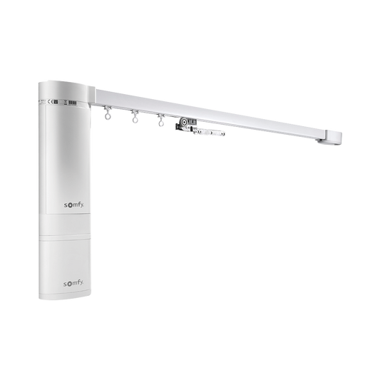Kit para convertir, automatizar y controlar sus cortinas tradicionales (riel 4.8m, 65 kilos), motor inteligente. Integre con Alexa y control remoto desde su App.
