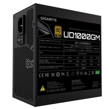 Fuente De Poder Gigabyte1000w/80 Plus Gold /negro/atx/modular
