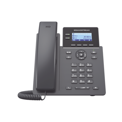 Telfono Ip Grandstream Grp2602p, 4 Cuentas Sip 2 Lineas P. Lcd 2 Puertos 10/100 Soporta Ehs Poe No Incluye Eliminador