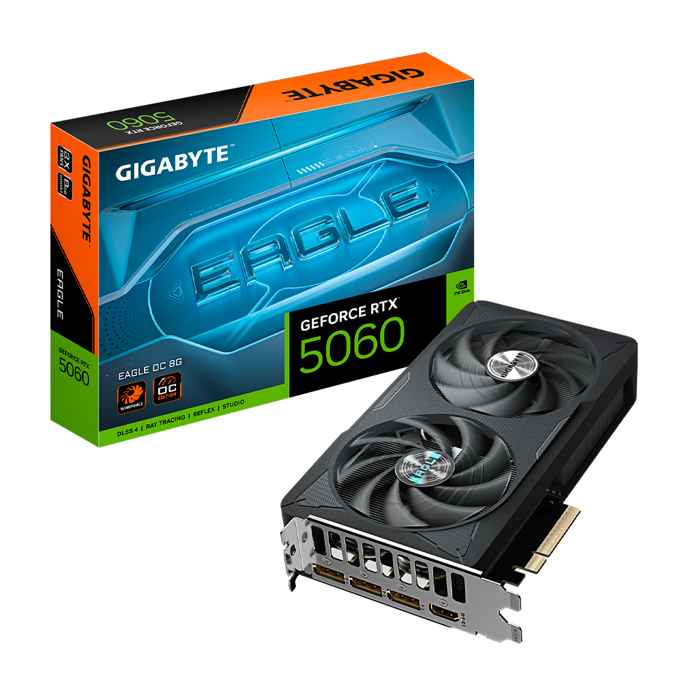 Tarjeta De Video Gv-n5060eagle Oc-8gd / Rtx 5060 / Gddr7 8 Gb / Dp 2.1 / Hdmi 2.1 / Gama Baja