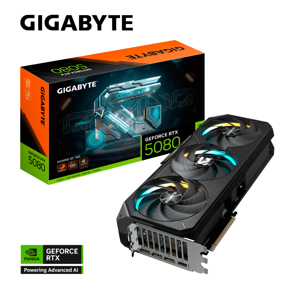 Tarjeta De Video Gigabyte Gv-n5080gaming Oc-16gd / 16gb Gddr7 / Pci 5.0 / Dp 2.1 / Hdmi 2.1 / Gama Alta