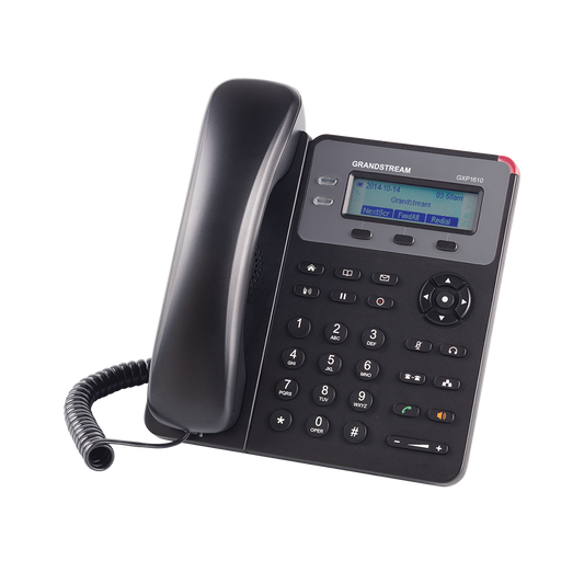 Telefono Ip Grandstream Gxp1610 / 1 Cuenta Sip 1 Linea 2 Puertos 10/100 Conector Rj9 Compatible Con Ehs Pantalla Lcd Retroiluminada Fuente Poder Incluida (no Soporta Poe)