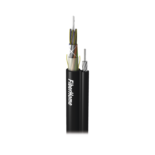 Kilómetro de Fibra Óptica Aérea Figura 8 G.652D, Monomodo de 24 Hilos, Exterior, Span 100, Loose Tube