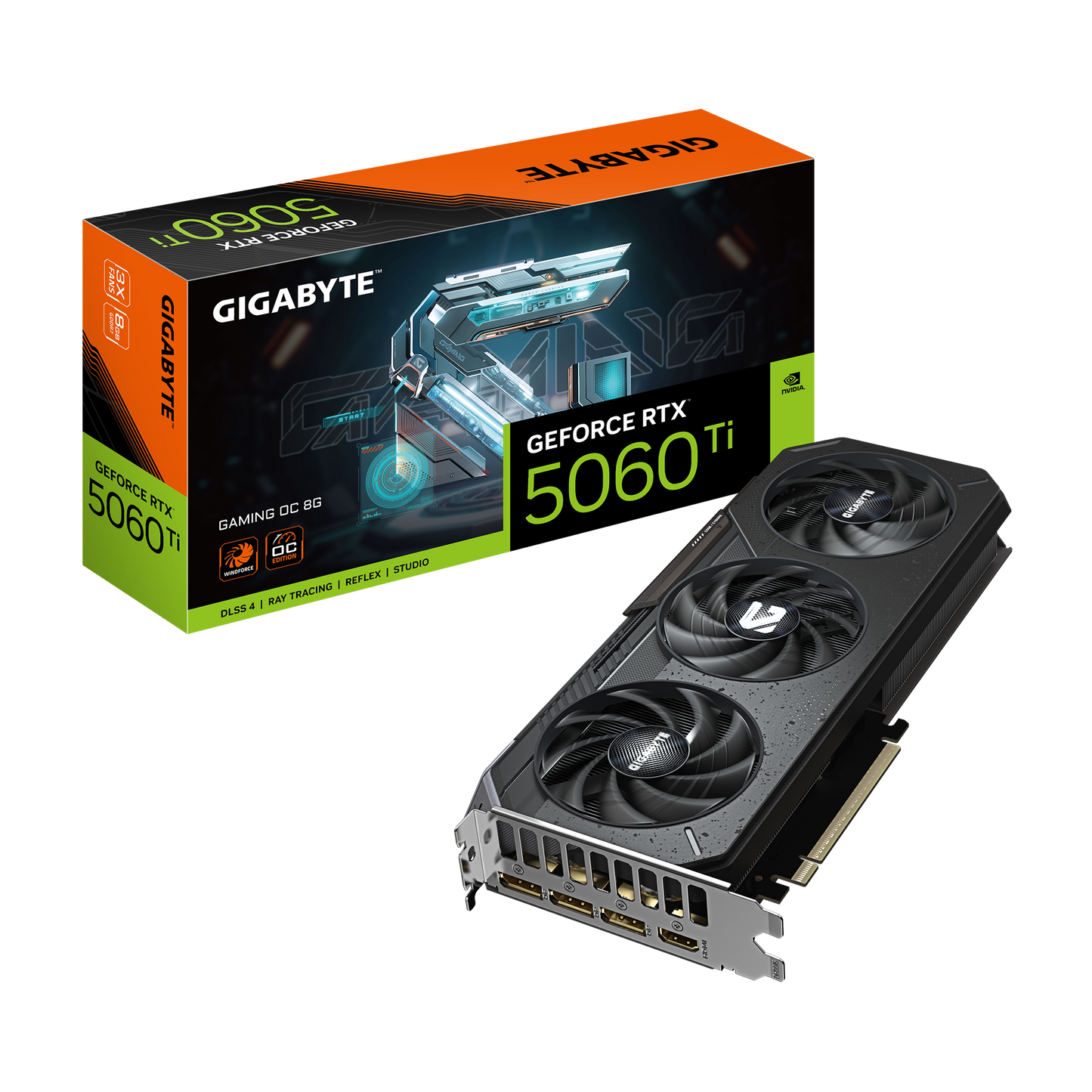 Tarjeta De Video Gigabyte Gv-n506tgaming Oc-8gd / Rtx 5060 Ti / Gddr7 8gb / Pcie 5.0 / Dp 2.1 / Hdmi 2.1