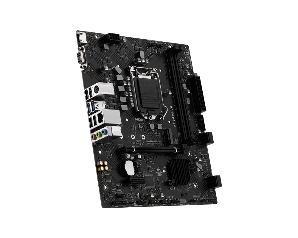 Mb Msi H510m Intel S-1200 10a Gen/11a Gen /2xddr4 2933 / 2133 Mhz/pcie 3.0/hdmi/vga/4xusb 3.1/m.2/micro Atx/gama Basica