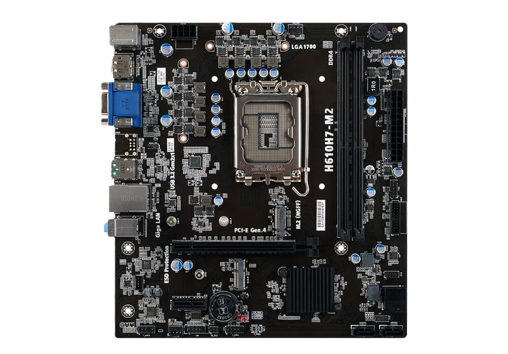 Mb Ecs H610 S-1700 12a Gen / 2x Ddr4 3200 / Pcie 4.0 / 4x Usb 3.2 / Hdmi / Dp / Matx / Gama Basica