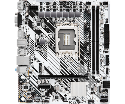 Mb Asrock H610 / Ddr5 / X1 Ps2 / X1 Vga / X1 Hdmi / X1 Dp / X1 Usb 3.2 / X1 Usb 3.2 Tipo C / X4 Usb 2.0 / X1 Lan 1 Gbe / Socket 1700