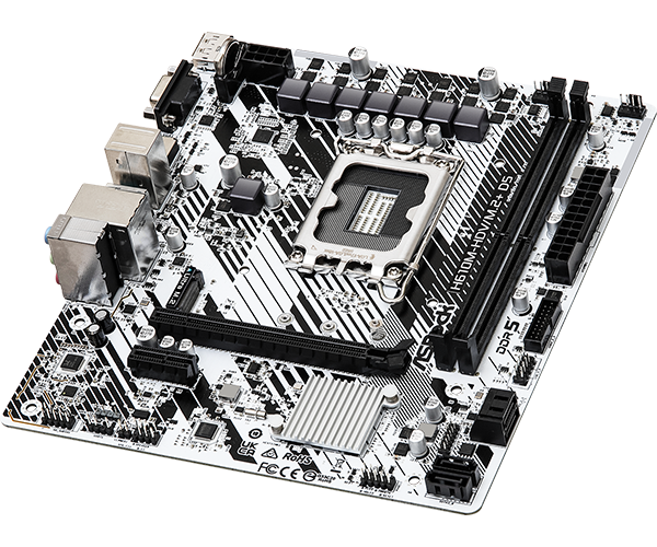 Mb Asrock H610 / Ddr5 / X1 Ps2 / X1 Vga / X1 Hdmi / X1 Dp / X1 Usb 3.2 / X1 Usb 3.2 Tipo C / X4 Usb 2.0 / X1 Lan 1 Gbe / Socket 1700