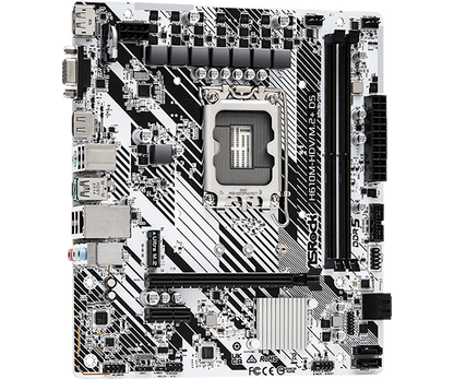 Mb Asrock H610 / Ddr5 / X1 Ps2 / X1 Vga / X1 Hdmi / X1 Dp / X1 Usb 3.2 / X1 Usb 3.2 Tipo C / X4 Usb 2.0 / X1 Lan 1 Gbe / Socket 1700