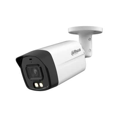 Camara Hdcvi Plus/ Dahua/ Hac-hfw1200tlm-il-t/ Bullet De 2 Mp/ Lente De 2.8 Mm Apertura De Hasta 111°/ Audio Bidireccional/ Iluminador Dual Inteligente Hasta 40m/ Metal + Plastico