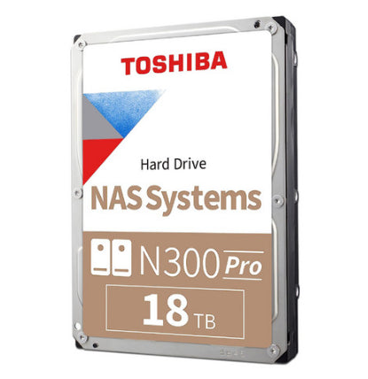 Dd Interno 18tb Nas Toshiba N300 Pro/sata 6.0 Gbits/3.5/cmr/7200 Rpm/velocidad De Transferencia 281mbs/cach 512/