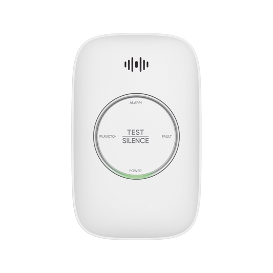 (HikFire) Detector de Gas Natural Metano (CH4) / Alarma Temprana / Salida para cierre de Válvula y/o  activación de Ventilador / Protección IP30 / Alarma de 70dB a 115dB a 1 metro de distancia