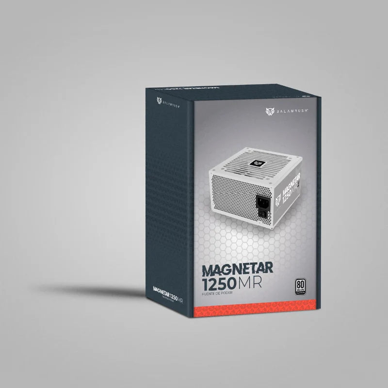 Fuente De Poder Gamer Balam Rush Magnetar 1250mr / Certificada / 1250w / 80 Plus Platinum / Atx / Full Modular / Bajo Nivel De Ruido / 5 AÑos De Garantia / Blanco / Br-937627