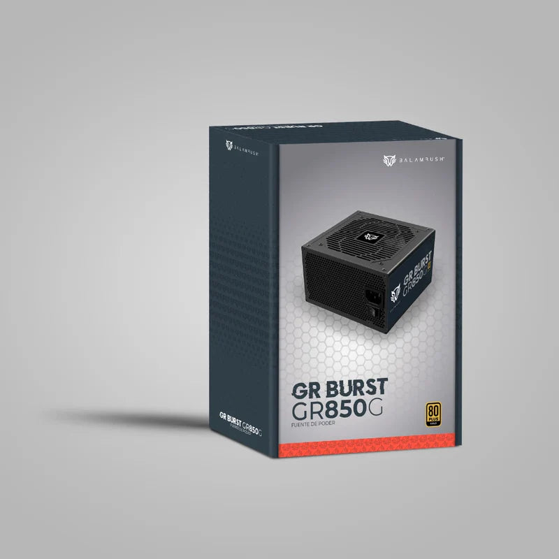Fuente De Poder Gamer Balam Rush Gr Burst Gr850g / Certificada / 850w / 80 Plus Gold / Atx / Full Modular / Bajo Nivel De Ruido / 5 AÑos De Garantia / Negro / Br-937658