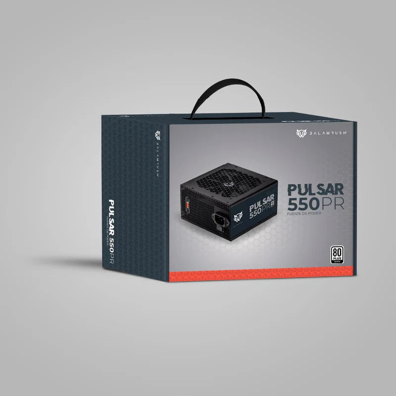 Fuente De Poder Gamer Balam Rush Pulsar 550pr / Certificada / 550w / 80 Plus White / Atx / No Modular / Bajo Nivel De Ruido / 5 AÑos De Garantia / Negro / Br-937726