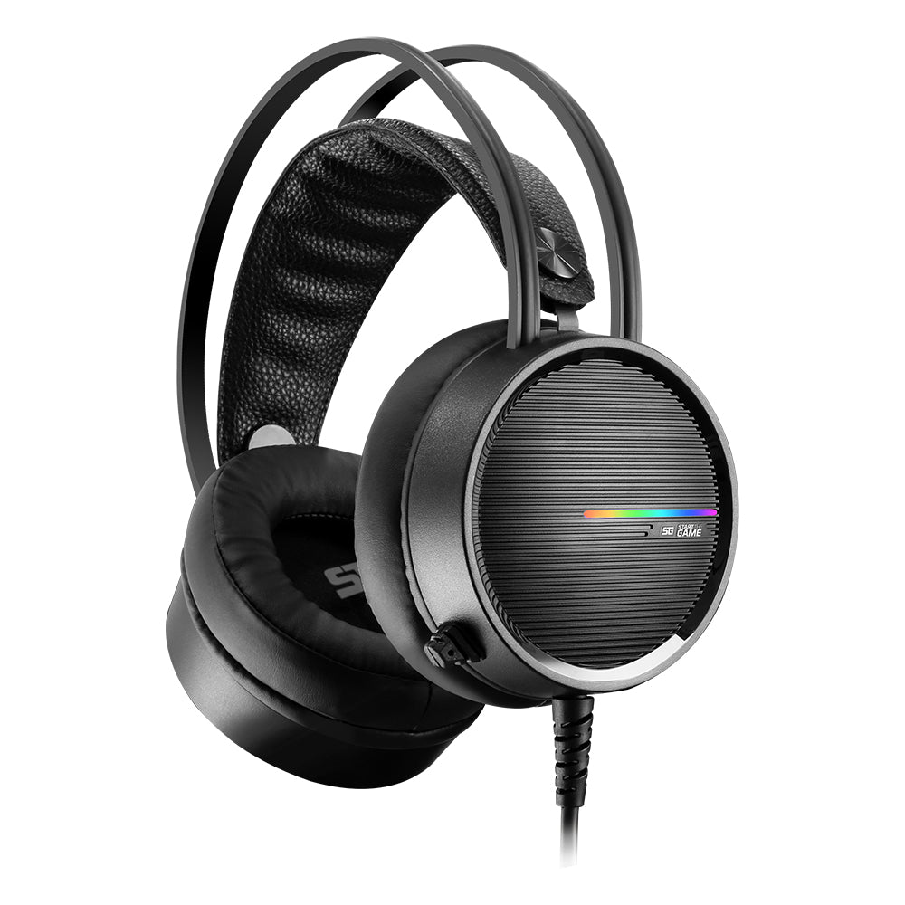 Diadema Gamer / Vorago Start The Game / Hs-502, 3.5mm, Rgb, 50mm, Negro