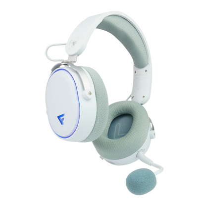 Diadema / Game Factor / Hsb600 Wireless, 22 Horas, Triple Conectividad 2.4/bt/3.5, Tipo C, MicrÓfono Removible, Surround 7.1, Rgb, Blanca