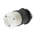 Conector Industrial Con Bloqueo De Media Vuelta / 30 A 125 V Ca / 2 Polos 3 Hilos / Color Blanco Y Negro / Nema L5-30r.