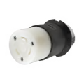 Conector Industrial Con Bloqueo De Media Vuelta / 30 A 250 V Ca / 2 Polos 3 Hilos / Color Blanco Y Negro / Nema L6-30r.