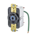 Receptáculo De Media Vuelta Industrial 30 A 120/208 V Ca/ Nema L21-30r /color Negro.