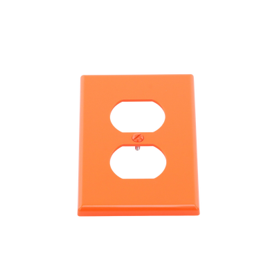Tapa para Contacto Dúplex Color naranja.