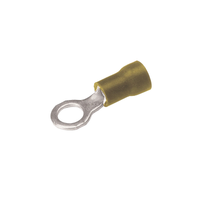 Zapata Terminal De Ojillo  Para Tornillo 5/16 In (8 Mm)/ Calibre 12-10 Awg / Con Aislamiento De Vinilo.